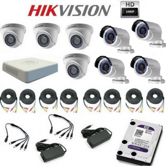 HIKVISION cctv KIT2819 Ολοκληρωμένο συστημα CCTV 2MPIXEL 8 καναλιών