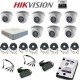 HIKVISION KIT18 Ολοκληρωμένο συστημα CCTV 2MPIXEL ετοιμο για εγκατάσταση κατάλληλο για εσωτερικούς χώρους