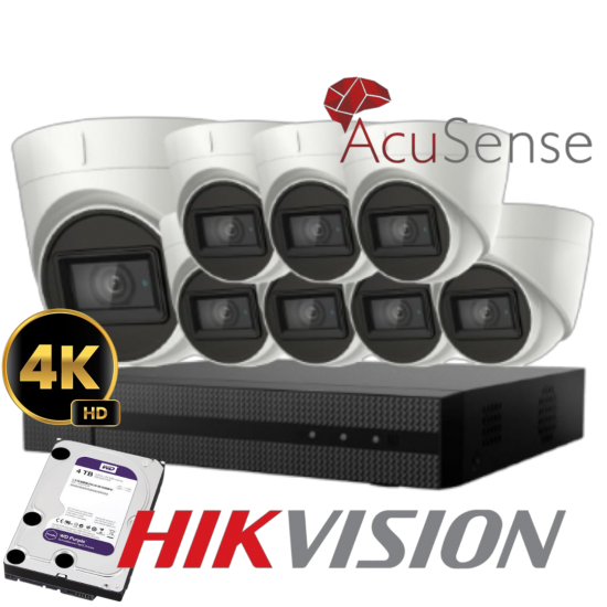 HIKVISION CCTV KIT 8809 8CH 8Mpixel με σκληρό δισκο 4 Terra