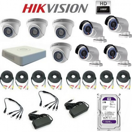 HIKVISION cctv KIT2820 Ολοκληρωμένο σύστημα CCTV 2MPIXEL  